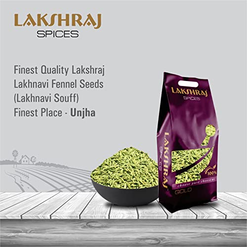 Image of LAKSHRAJ SPICES Lakhnavi Fennel Seeds - 1 Kg | Lakhnavi Souff
