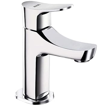 ALTON AURA-19001 Brass Pillar Cock And Flange, Silver, Chrome Finish