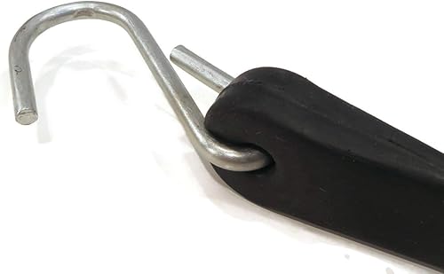 Miniatura 5 de The ROP Shop Paquete de 2 correas de lona de goma negra de 9 pulgadas ajustables para remolque