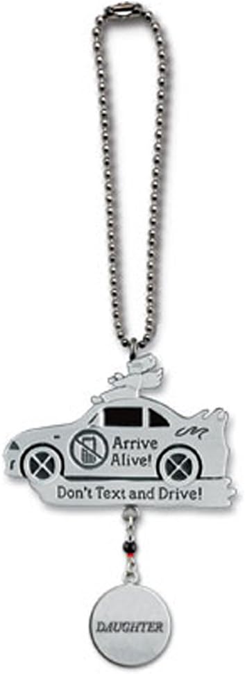 Daughter Guardian Angel Rearview Mirror Car Charm - Don't Text and Drive