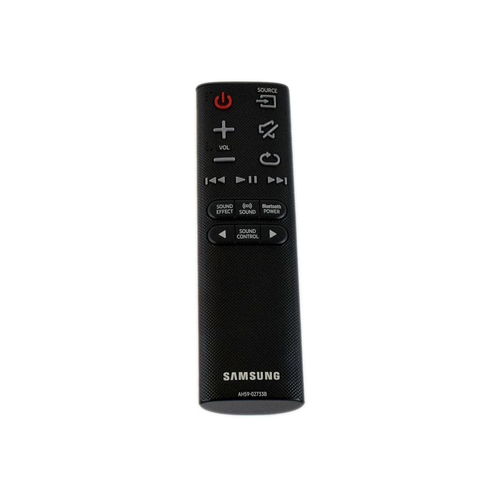 Samsung Genuine OEM Part - Sound Bar Remote Control AH59-02733B (Black, 1 CR2032 Battery, 5m Range, Compatible with Samsung Sound Bar)