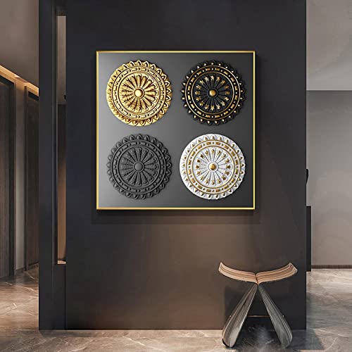 Toile murale abstraite ronde pour habiller un mur vide sans encombrer l'espace