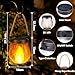 Bloepum 4X Solar Lanterns Lights Flickering Flame Garden Lights with Dual Charging USB & Solar Waterproof Hanging Lantern