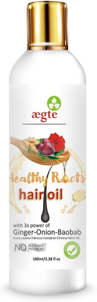 Aegte Healthy Roots Hair Growth Oil With 3x Power Of Ginger-Onion-Baobab, 100 ml