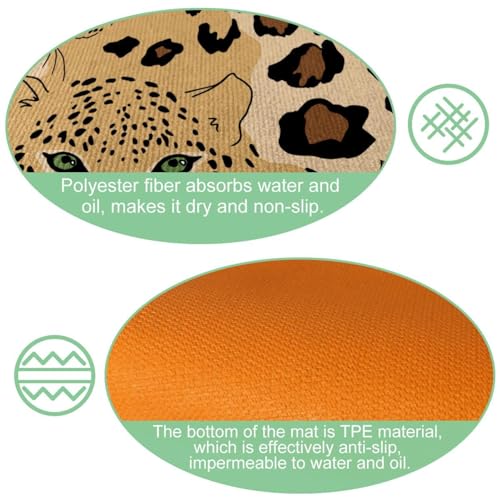 Tapete de cocina de 2 piezas antideslizante, alfombrilla lavable que elimina suelos mojados 6