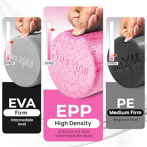 Yes4All High-Density EPP Round Back Roller Foam, Exercise Foam Roller for Yoga, Pilates & Stretching - 12, 18, 24, 36 inch - Image 3