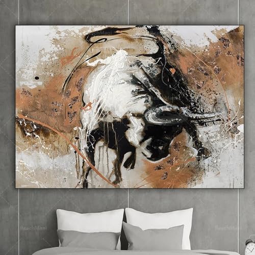 Tableau taureau moderne art mural salon déco maison 50x70cm MAIMANG