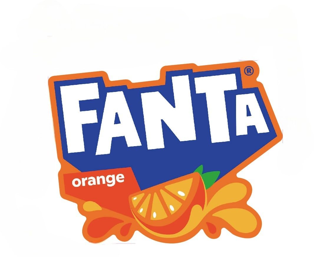 Original European FANTA Orange Flavor Soda Soft Drink- 6pack 330ml/each With FANTA Sticker