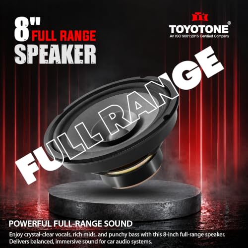 Image of TOYOTONE 8-Inch Full Range Speaker | Hi-Fi Loudspeaker Driver | Deep Bass & Clear Vocals | 8 Ohm | Ideal for Home Audio, PA Systems, DJ Speakers, Tower Speakers & DIY Projects.