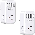 Canada to UK Plug Adapter, EyGde Ireland Type G European Power Adapter Converter with 3 American Outlets 3 USB Ports & 1 USB C, UK Travel Adapter for US CA to British England Scotland Irish Hong Kong