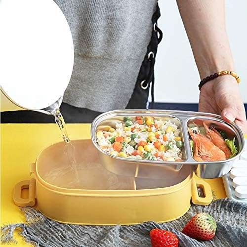 Portable 304 Stainless Steel Lunch Box Office Worker Bento Box 2020 New Large Capacity Student Children Food Container (Color: B, Size: 21 * 11.5 * 7CM) (C 21 * 11.5 * 11.5CM)
