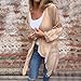 Womens Summer Lightweight Linen Kimono Cardigan Long Sleeve Open Front Loose Beach Vacation Cover Up Casual Blouse Top Khaki