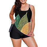 lnmuld Tankini Swimsuits for Women Comfortable Swimsuits for Women Two Piece Flowy Tankini Swimsuits