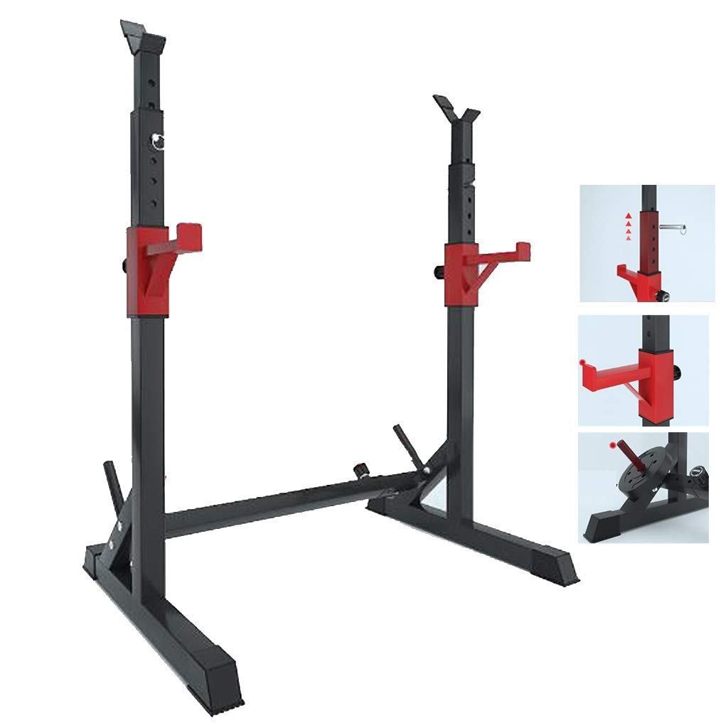 Support de poids pour lit et rack à squats multifonction avec banc de développé couché