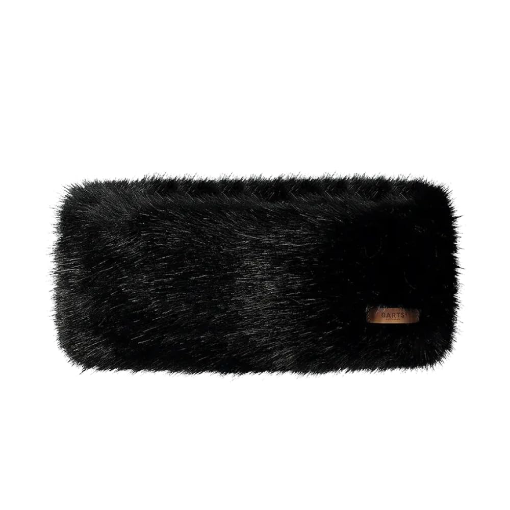 Barts Unisex Black Fur Headband Headband, ( 0001), One Size (Manufacturer Size: Uni)