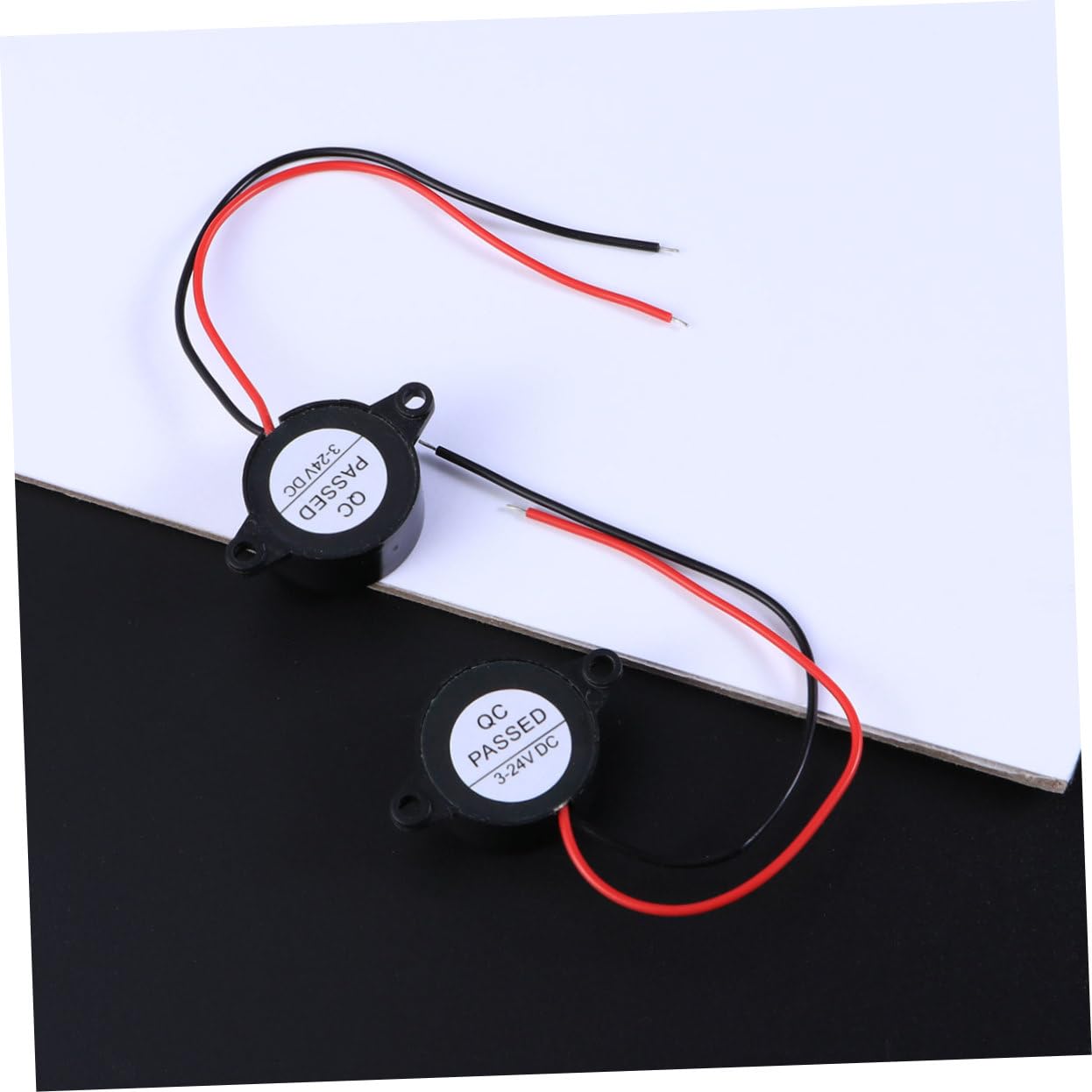 KICHOUSE 2pcs Piezoelectric Alarm Loud Enclosed Electronic Beeper with Wires Small Low Power Consumption for Industrial Applications