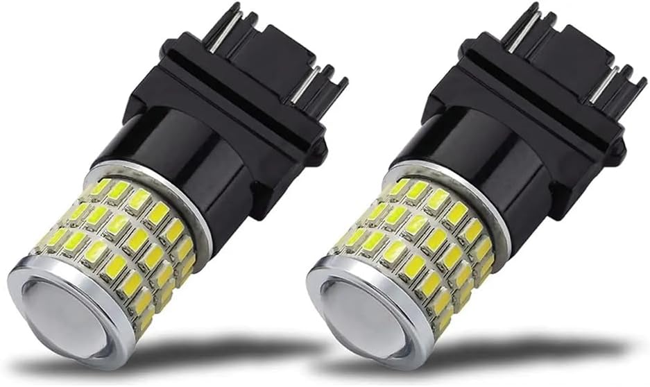 Mandark 7443 Car LED Bulb, 2PCS Super Bright Automotive Reverse Tail Brake Light, Vehicle Daytime Running Backup Lighting Replacement Accessories, Universal for SUV Sedan Truck (White)