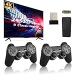 Retro Game Console, Wireless Retro Game Console, 24500+ Games Built-in, Plug and Play Video Games, 4K HDMI Output, 9 Emulators, Dual 2.4GHz Wireless Game, Black