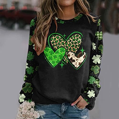 Womens St Patrick Day Shirt Loose Long Sleeve Shamrock Graphic Sweatshirt Casual Lucky Irish Clover Print Pullover Tops 2 Womens St Patrick Day Shirt Loose Long Sleeve Shamrock Graphic Sweatshirt Casual Lucky Irish Clover Print Pullover Tops