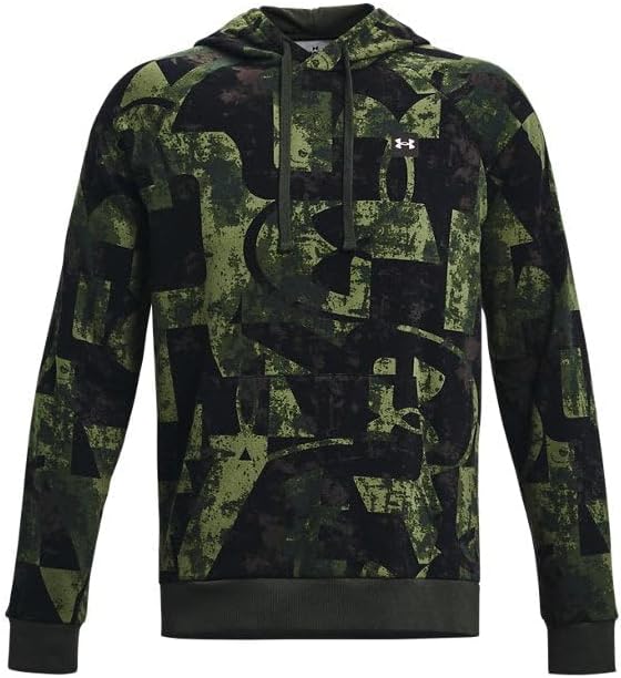 Under Armour Mens Rival Macro Branded Fleece Hoodie - Image 4