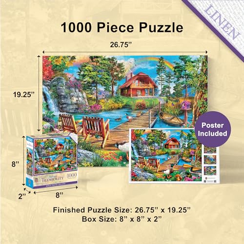 Masterpieces Rompecabezas de 1000 Piezas para Adultos, Familia o Jóvenes - Cabaña en la Isla - 19.25"x26.75" miniatura 2