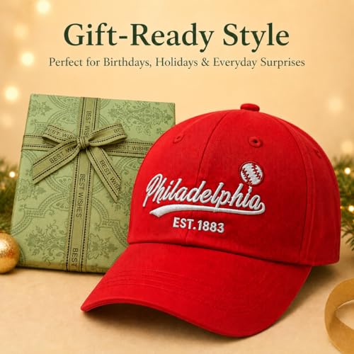 Image of Classic Vintage Embroidered Fashionable Baseball Cap for Men Women Teenager Cap City Hat Adjustable with Gift Box