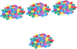 Amosfun Lascas De Plástico 400 Unidades De Discos Matemáticos Coloridos Números Educacionais Redondos Educação Probabilidade Cognição Suprimentos Fichas Prática Plástico Pôquer Contadores
