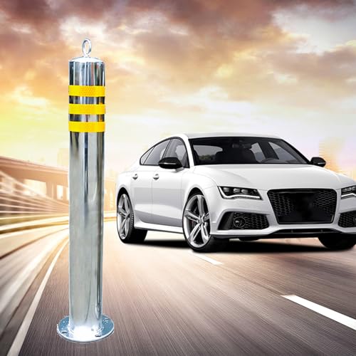 Borne de sécurité inox haute visibilité et barrière de parking amovible à chaîne