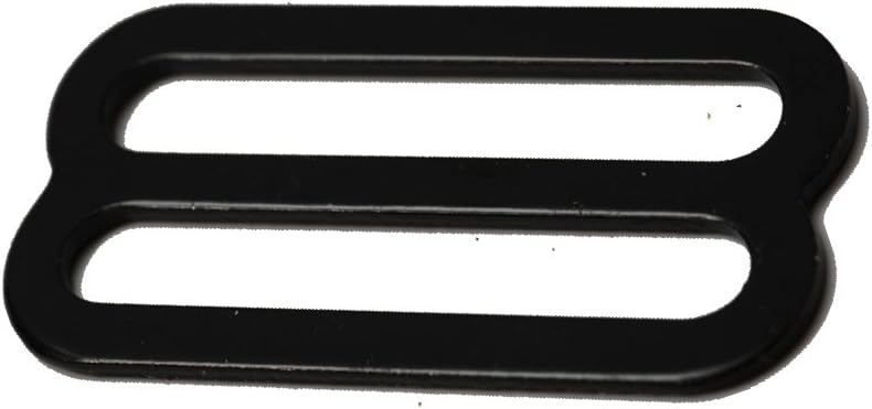 1" Black Metal Triglide Buckles - Pack of 10