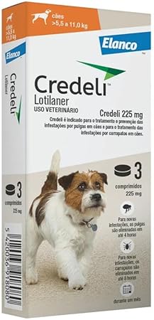 Elanco Credeli™ Antipulgas e Anticarrapatos Para Cães De 5 5Kg A 11Kg 225Mg - 3 Comprimidos Menor preço em Elanco Credeli™ Antipulgas e Anticarrapatos Para Cães De 5 5Kg A 11Kg 225Mg - 3 Comprimidos