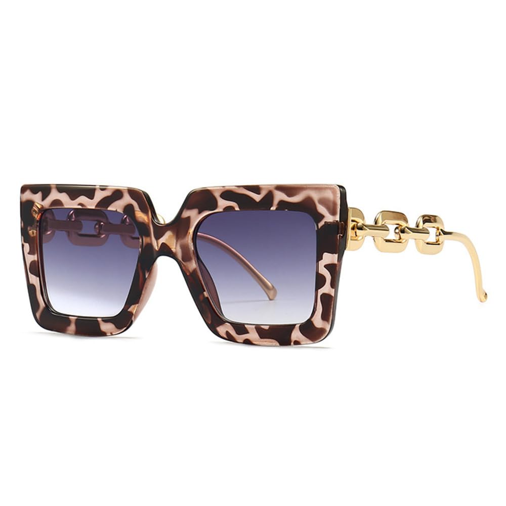 Gafas de Sol de Mujer para Damas Gafas de Sol Gafas de Cadena de Metal Vintage Sombras