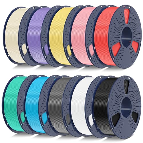 Image of SUNLU High Speed PLA Filament 1.75mm, 10x1KG Meta Bundle, 10 Colors | ±0.02mm accuracy, tough impact resistant, neat wound, vacuum packed, fits FDM printers, PLA Meta 10x1KG, 10 colors full set