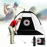 PEALOV Red De Práctica De Golf Net,3M Red De Entrenamiento De Golf Al Aire Libre/Interior/Jardín,con Bolsillos De Diana Astillados,Plegable,Red De Práctica con Bolsa De Transporte