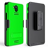 Wireless ProTech Case Compatible with Sonim XP10 (XP9900), Shell Case and Belt Clip Holster Combo with Kickstand and Screen Protector (Lime Green)