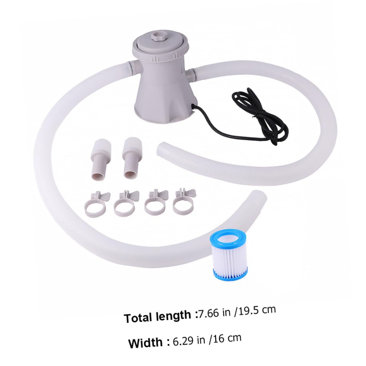 Electric Swimming Pool Water Filter Pump Vertical Circulating Useful Water Cleaner Set with Smooth Surface Easy to Disassemble And Clean for Safe Pool Maintenance Eu Plug