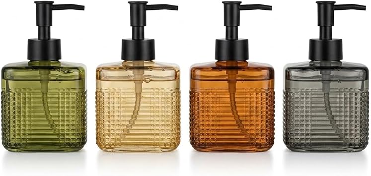 Deconox 1 Adet 500 ml Cam S v  Sabunluk Kare -  k Tasar m - 4 Farkl  Renk Se ene i Asorti G nderim