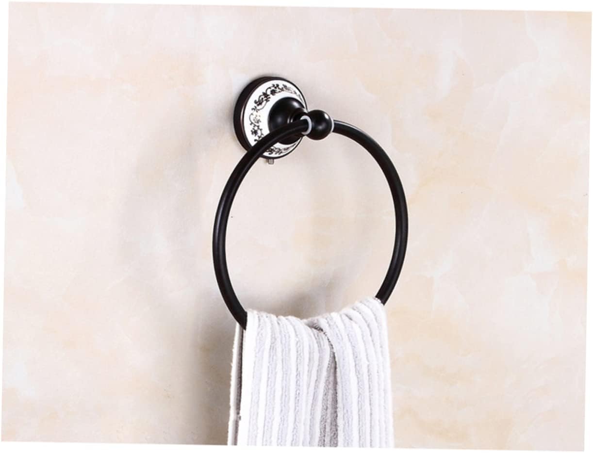 Homoyoyo Towel Rod for Bathroom Wall Stainless Steel Round Bath Towel Ring Modern Design Easy to Install