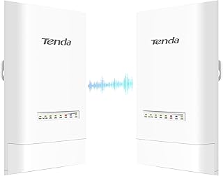 Tenda WiFi Bridge 5GHz 867Mbps, Puente Inalámbrico WiFi Exterior, CPE de Exterior Largo Alcance 5 km, Antena direccional 12dBi, PoE Pasivo, IP65 Resistente al Agua, Paquete de 2(OS3)