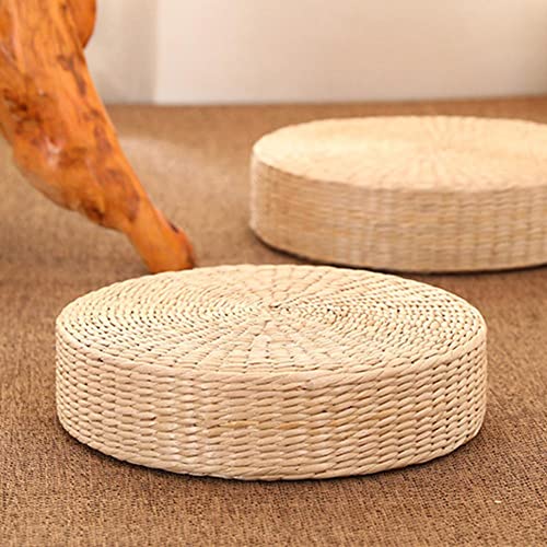 Liuzhipeng Hand-Woven Natural Grass Cushion, Wild Pucao Pillow Floor Mat, Round Straw Braided Seat Pad Floor Yoga Mat, Flat Seat Cushion For Home Party Living Dining Room Decor #TOP4