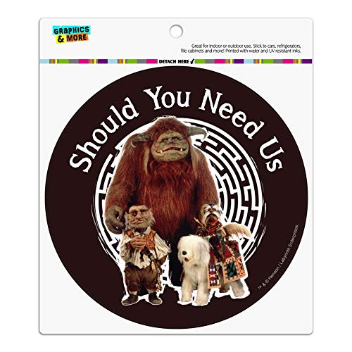 Should You Need Us Labyrinth with Ludo Hoggle and Didymus Automotive Car Refrigerator Locker Vinyl Circle Magnet