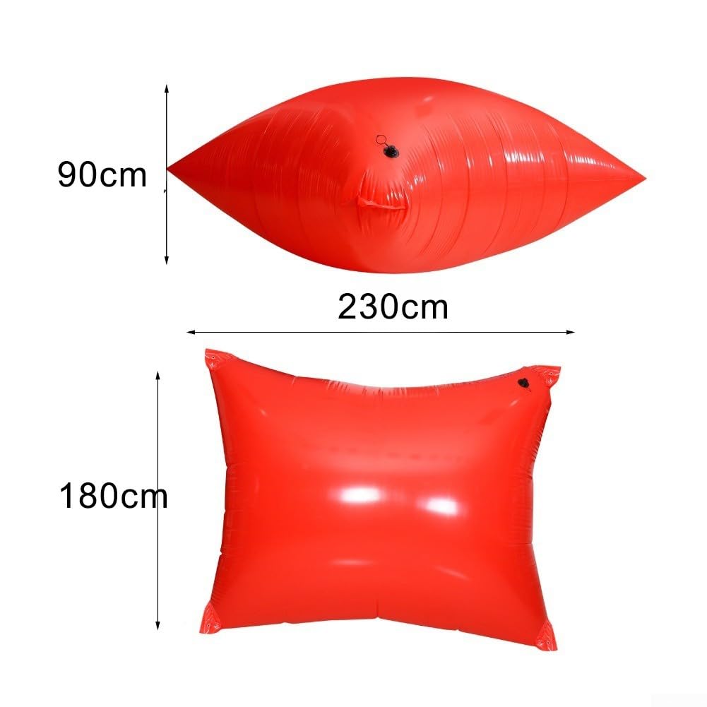 Coussin de piscine résistant au froid pour piscine hors sol, coussin d'air d'hiver en PVC pour fermeture et protection contre la glace, accessoire de piscine facile à installer, rouge (180