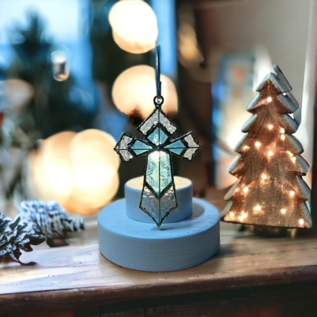 Glass Cover: Stained Glass Cross