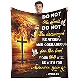 AJIIUSV Christian Gifts for Men, Religious Spiritual Inspirational Gifts for Men, Christian Lion Blanket for...