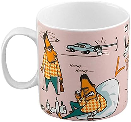 Pyaala Bone China Mug - 1-Piece, Multicolour, 390ml