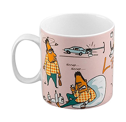 Pyaala Bone China Mug - 1-Piece, Multicolour, 390ml