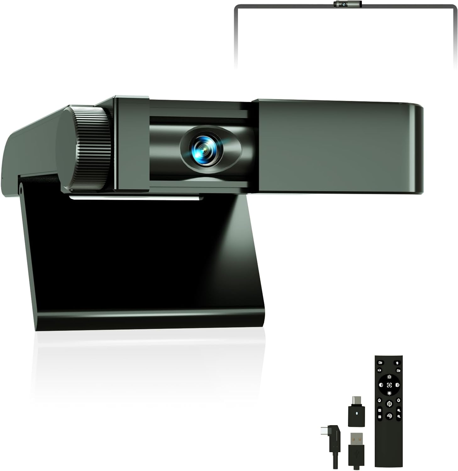 4K Webcam - 1/2.55" Sensor, Dual Autofocus, Digital Microphone, Metal Unibody Sculpted Mini Web Cam for Laptop/PC/Mac, Plug & Play, Privacy Cover, Remote, Streaming Camera for Live Meeting (Black)