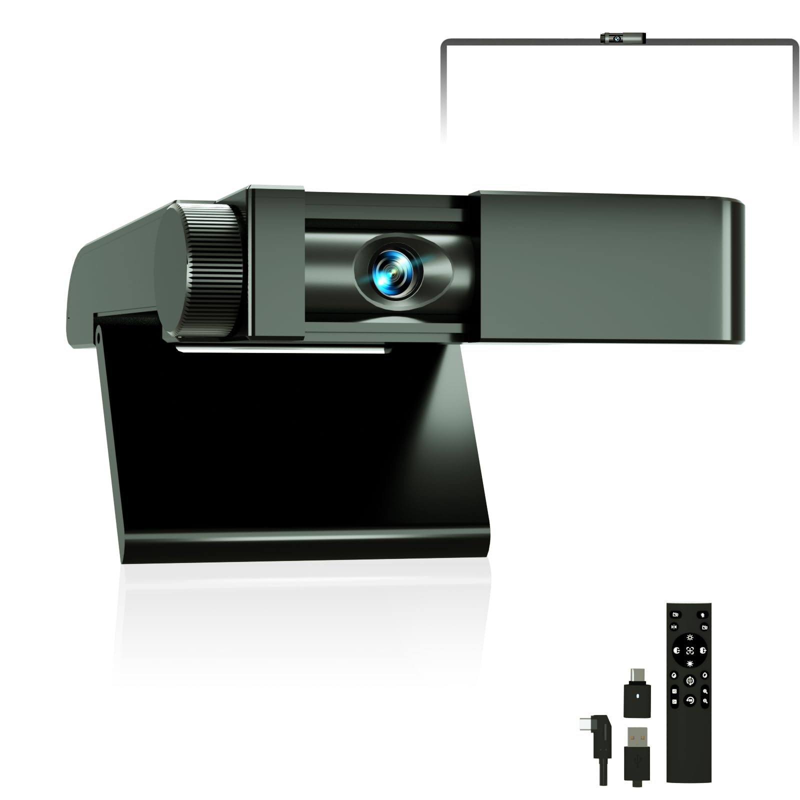 4K Webcam - 1/2.55" Sensor, Dual Autofocus, Digital Microphone, Metal Unibody Sculpted Mini Web Cam for Laptop/PC/Mac, Plug & Play, Privacy Cover, Remote, Streaming Camera for Live Meeting Video Calls