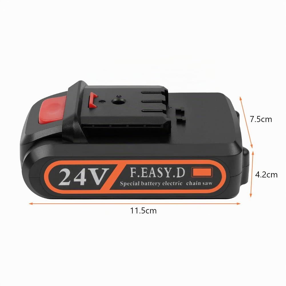 flintronic 24V 2000mah Batteria di Backup per Mini Motosega Elettrica, Accessori per Motosega a Mano da 6 Pollici, Accessori per Motosega