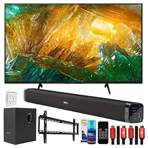 Sony XBR55X800H 55" X800H 4K UHD LED TV (2020) with Deco Gear Home Theater Bundle