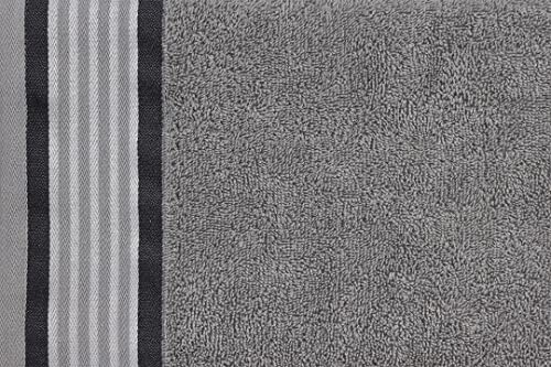 CASA COPENHAGEN, Designed in Denmark, 550 GSM, 35x70 Inches Extra Large Jumbo Size Bath Sheets, Set of 2 Towels, Super Soft Egyptian Cotton Towels for Bathroom & Shower - Granite Grey + Mirage Grey by CASA COPENHAGEN - Image 4